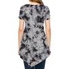 imageLock and Love Womens Short Sleeve All Over TieDye Ombre Tunic ShirtWt1063whiteblack