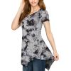 imageLock and Love Womens Short Sleeve All Over TieDye Ombre Tunic ShirtWt1063whiteblack