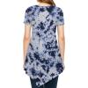 imageLock and Love Womens Short Sleeve All Over TieDye Ombre Tunic ShirtWt1063whitenavy