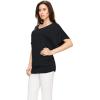 imageLock and Love Womens Short Sleeve Crew NeckV Neck TieDye Dolman Tunic TopWt1038black