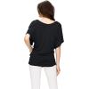 imageLock and Love Womens Short Sleeve Crew NeckV Neck TieDye Dolman Tunic TopWt1038black