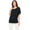 imageLock and Love Womens Short Sleeve Crew NeckV Neck TieDye Dolman Tunic TopWt1038black