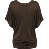imageLock and Love Womens Short Sleeve Crew NeckV Neck TieDye Dolman Tunic TopWt1038brown