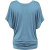 imageLock and Love Womens Short Sleeve Crew NeckV Neck TieDye Dolman Tunic TopWt1038denim