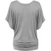 imageLock and Love Womens Short Sleeve Crew NeckV Neck TieDye Dolman Tunic TopWt1038heathergrey
