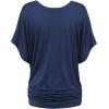 imageLock and Love Womens Short Sleeve Crew NeckV Neck TieDye Dolman Tunic TopWt1038navy