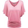imageLock and Love Womens Short Sleeve Crew NeckV Neck TieDye Dolman Tunic TopWt1038pink