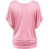 imageLock and Love Womens Short Sleeve Crew NeckV Neck TieDye Dolman Tunic TopWt1038pink