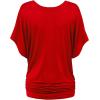 imageLock and Love Womens Short Sleeve Crew NeckV Neck TieDye Dolman Tunic TopWt1038red