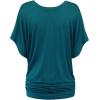 imageLock and Love Womens Short Sleeve Crew NeckV Neck TieDye Dolman Tunic TopWt1038teal