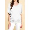 imageLock and Love Womens Short Sleeve Crew NeckV Neck TieDye Dolman Tunic TopWt1038white
