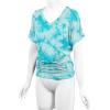 imageLock and Love Womens Short Sleeve Crew NeckV Neck TieDye Dolman Tunic TopWt1114aqua