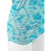 imageLock and Love Womens Short Sleeve Crew NeckV Neck TieDye Dolman Tunic TopWt1114aqua