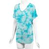imageLock and Love Womens Short Sleeve Crew NeckV Neck TieDye Dolman Tunic TopWt1114aqua