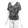 imageLock and Love Womens Short Sleeve Crew NeckV Neck TieDye Dolman Tunic TopWt1114black