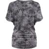 imageLock and Love Womens Short Sleeve Crew NeckV Neck TieDye Dolman Tunic TopWt1114black