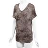 imageLock and Love Womens Short Sleeve Crew NeckV Neck TieDye Dolman Tunic TopWt1114brown