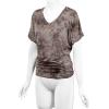 imageLock and Love Womens Short Sleeve Crew NeckV Neck TieDye Dolman Tunic TopWt1114brown