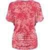 imageLock and Love Womens Short Sleeve Crew NeckV Neck TieDye Dolman Tunic TopWt1114coral