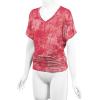imageLock and Love Womens Short Sleeve Crew NeckV Neck TieDye Dolman Tunic TopWt1114coral