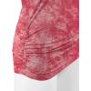 imageLock and Love Womens Short Sleeve Crew NeckV Neck TieDye Dolman Tunic TopWt1114coral