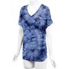 imageLock and Love Womens Short Sleeve Crew NeckV Neck TieDye Dolman Tunic TopWt1114navy