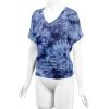 imageLock and Love Womens Short Sleeve Crew NeckV Neck TieDye Dolman Tunic TopWt1114navy