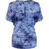 imageLock and Love Womens Short Sleeve Crew NeckV Neck TieDye Dolman Tunic TopWt1114navy