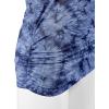 imageLock and Love Womens Short Sleeve Crew NeckV Neck TieDye Dolman Tunic TopWt1114navy