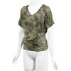 imageLock and Love Womens Short Sleeve Crew NeckV Neck TieDye Dolman Tunic TopWt1114olive