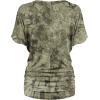 imageLock and Love Womens Short Sleeve Crew NeckV Neck TieDye Dolman Tunic TopWt1114olive