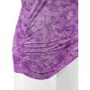 imageLock and Love Womens Short Sleeve Crew NeckV Neck TieDye Dolman Tunic TopWt1114purple