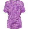 imageLock and Love Womens Short Sleeve Crew NeckV Neck TieDye Dolman Tunic TopWt1114purple