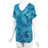 imageLock and Love Womens Short Sleeve Crew NeckV Neck TieDye Dolman Tunic TopWt1114teal