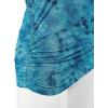 imageLock and Love Womens Short Sleeve Crew NeckV Neck TieDye Dolman Tunic TopWt1114teal