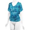 imageLock and Love Womens Short Sleeve Crew NeckV Neck TieDye Dolman Tunic TopWt1114teal