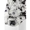 imageLock and Love Womens Short Sleeve Crew NeckV Neck TieDye Dolman Tunic TopWt1114whiteblack