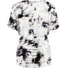 imageLock and Love Womens Short Sleeve Crew NeckV Neck TieDye Dolman Tunic TopWt1114whiteblack