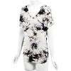 imageLock and Love Womens Short Sleeve Crew NeckV Neck TieDye Dolman Tunic TopWt1114whiteblack