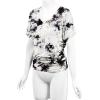 imageLock and Love Womens Short Sleeve Crew NeckV Neck TieDye Dolman Tunic TopWt1114whiteblack