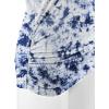 imageLock and Love Womens Short Sleeve Crew NeckV Neck TieDye Dolman Tunic TopWt1114whitenavy