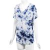 imageLock and Love Womens Short Sleeve Crew NeckV Neck TieDye Dolman Tunic TopWt1114whitenavy