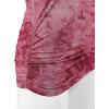 imageLock and Love Womens Short Sleeve Crew NeckV Neck TieDye Dolman Tunic TopWt1114wine