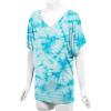 imageLock and Love Womens Short Sleeve Crew NeckV Neck TieDye Dolman Tunic TopWt1116aqua
