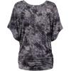 imageLock and Love Womens Short Sleeve Crew NeckV Neck TieDye Dolman Tunic TopWt1116black