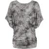 imageLock and Love Womens Short Sleeve Crew NeckV Neck TieDye Dolman Tunic TopWt1116brown