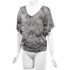 imageLock and Love Womens Short Sleeve Crew NeckV Neck TieDye Dolman Tunic TopWt1116brown