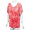 imageLock and Love Womens Short Sleeve Crew NeckV Neck TieDye Dolman Tunic TopWt1116coral