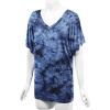 imageLock and Love Womens Short Sleeve Crew NeckV Neck TieDye Dolman Tunic TopWt1116navy