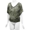 imageLock and Love Womens Short Sleeve Crew NeckV Neck TieDye Dolman Tunic TopWt1116olive